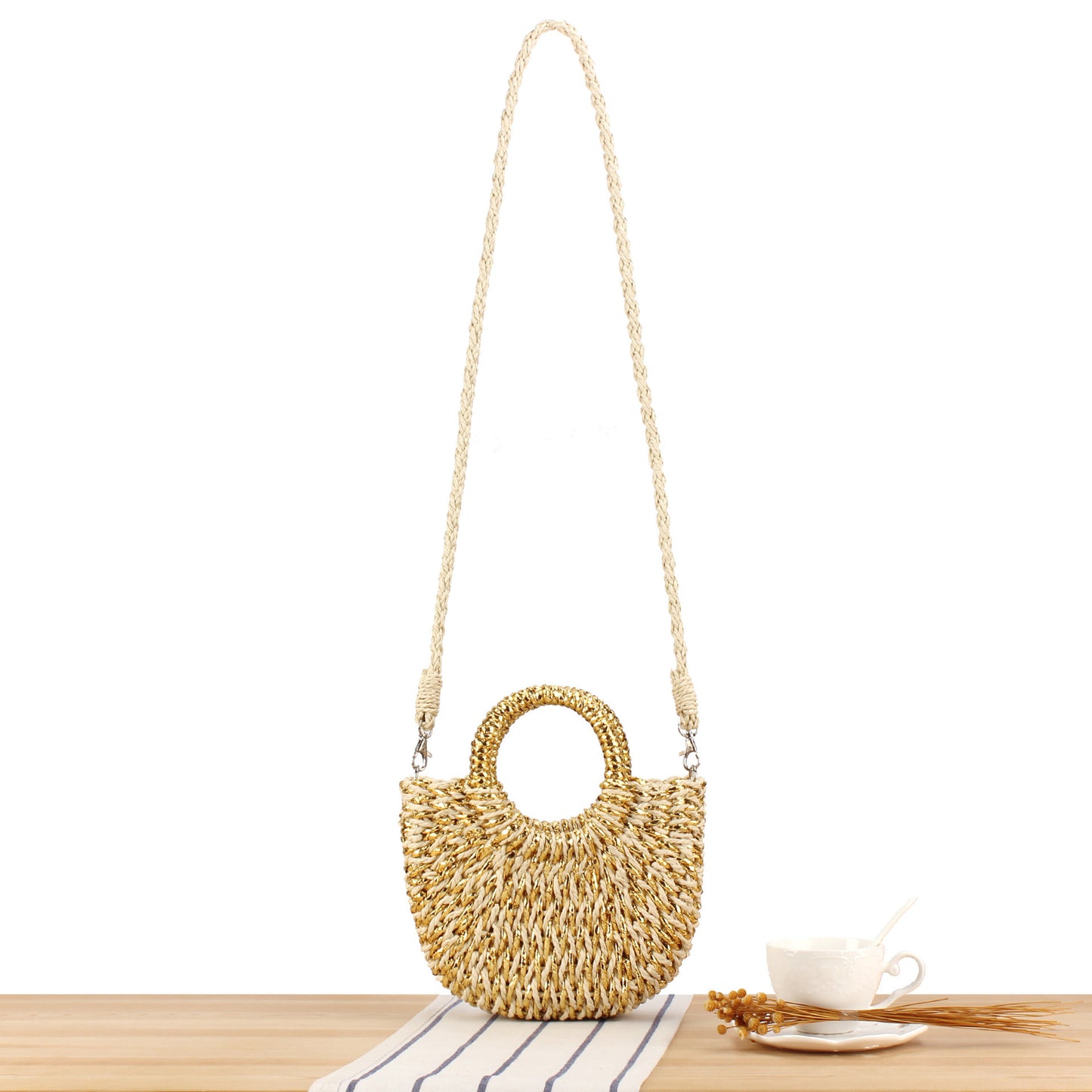 Handtasche mit Raffiniertem Geflecht Brehn