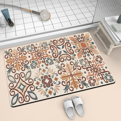 Künstlerische Mosaik-Badmatte Brehn