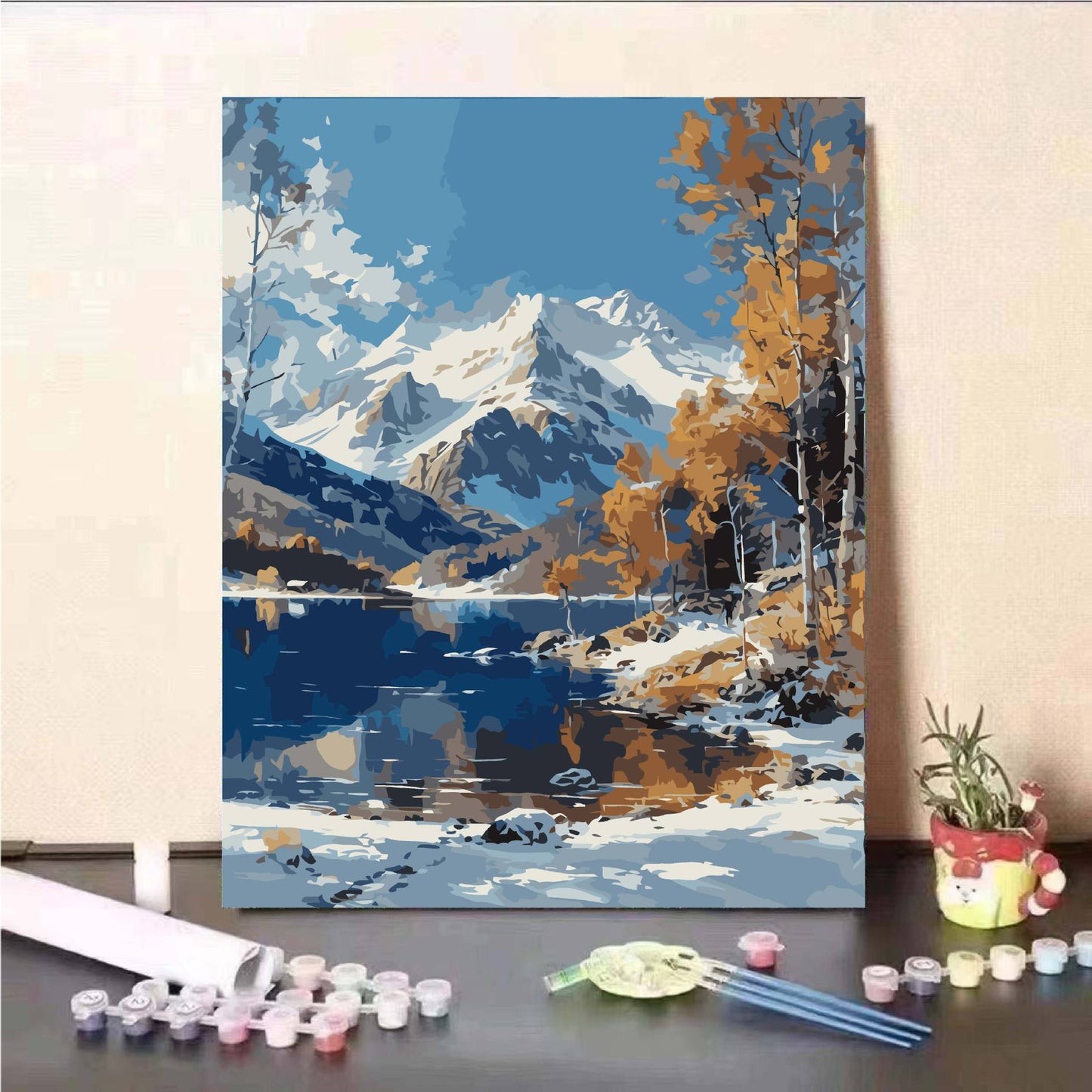 Scenic Mountain Lake Malen nach Zahlen Set Brehn