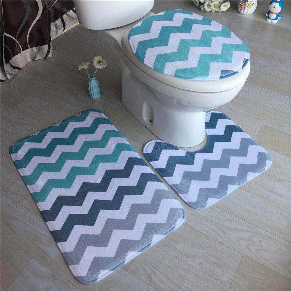 Stylisches geometrisches Muster Badteppich-Set