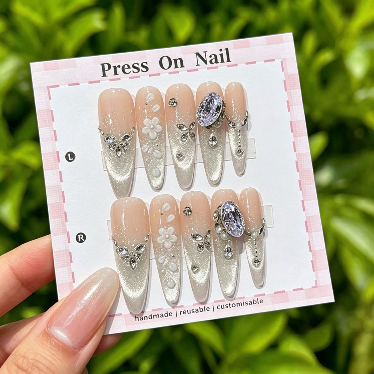 Anpassbare Ombre Press-On Nägel