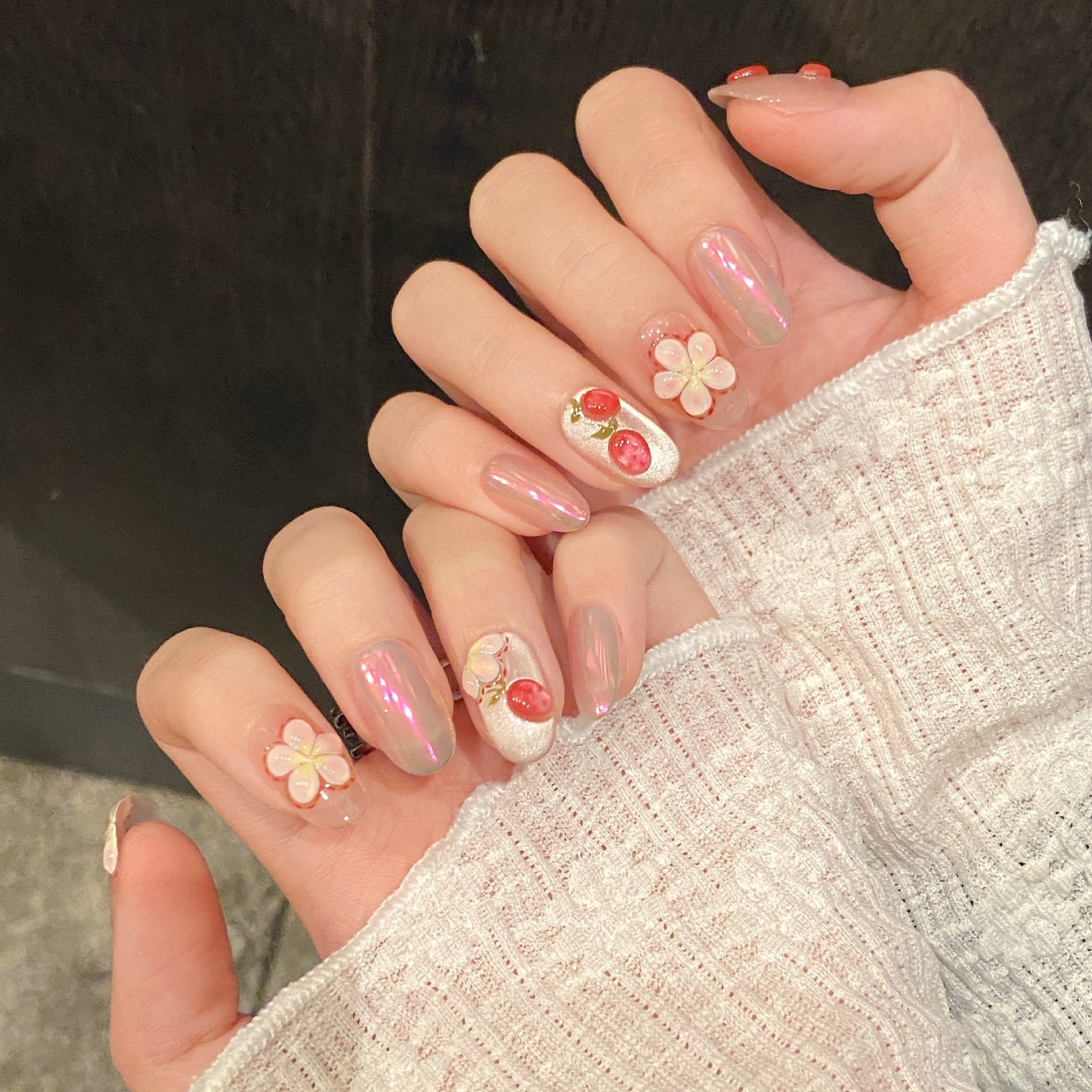Künstlerisches Press-On Nail Set Brehn