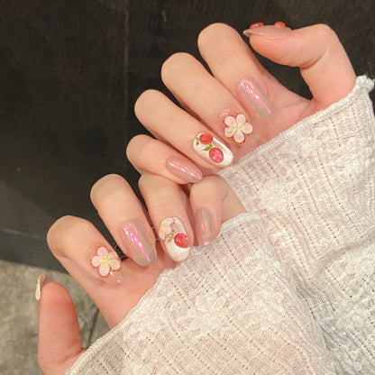 Künstlerisches Press-On Nail Set Brehn