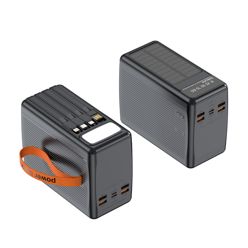 Solar-Powerbank mit Multifunktionalen Usb-Anschlüssen und Digitaler Ladestandsanzeige Brehn