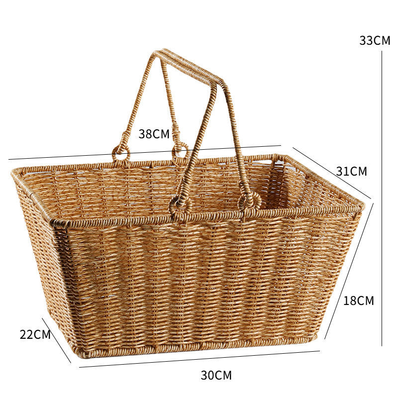 Unisex Handgefertigter Korb mit robusten Griffen Brehn