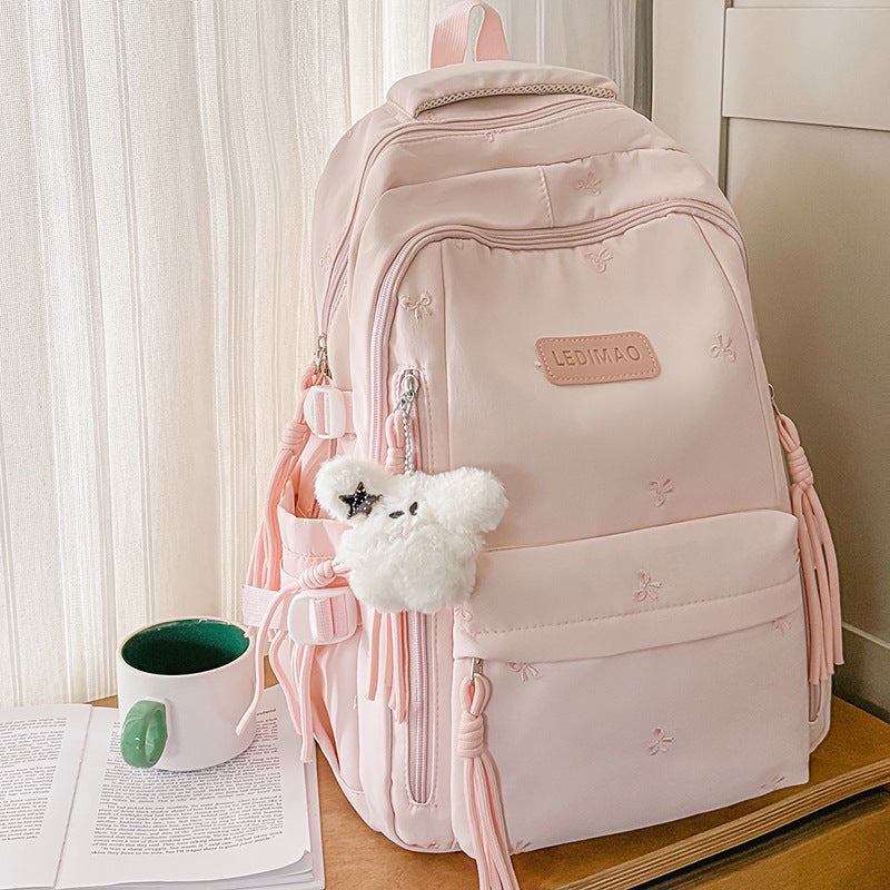 Stylischer Mehrfach-Taschen-Rucksack mit Anhänger Brehn