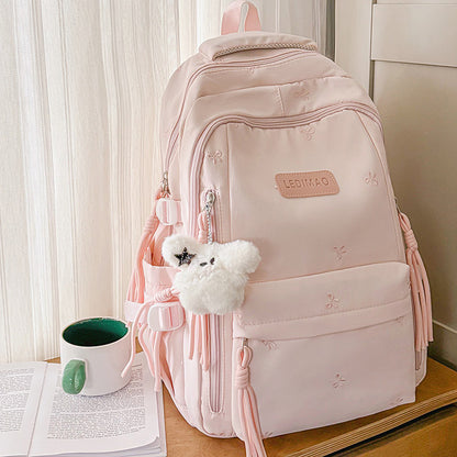Stylischer Mehrfach-Taschen-Rucksack mit Anhänger Brehn