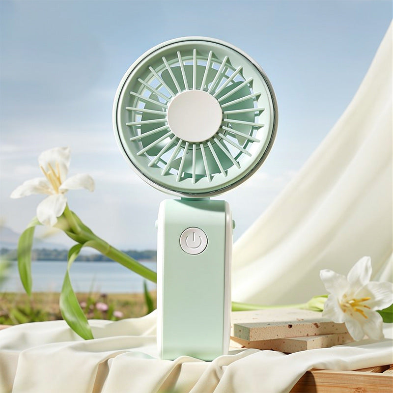Kühlender tragbarer Handheld-Bärenohr-Mini-Ventilator mit verstellbarem Neigungswinkel USB-aufladbar Desktop-Ständer Brehn