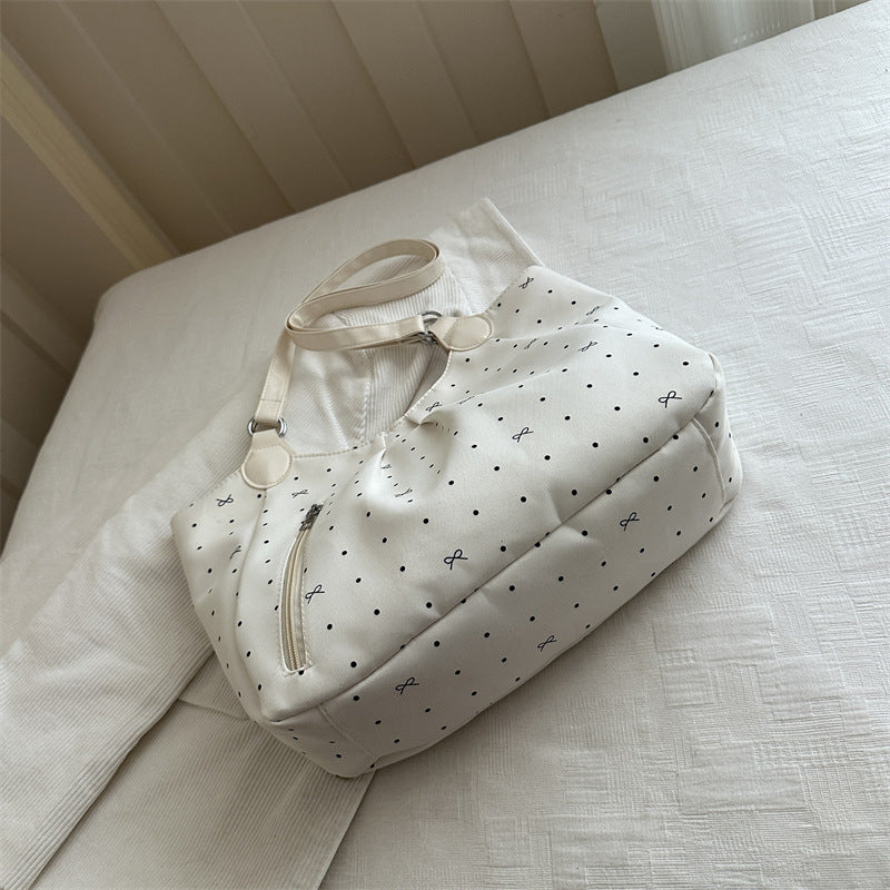 Stilvolle Polka Dot Schulter Tragetasche