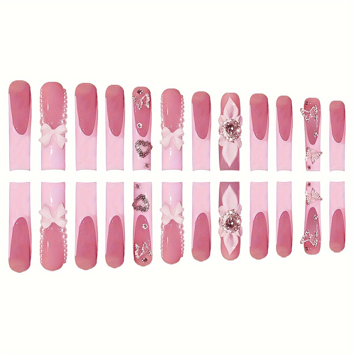Dekorativer Press-On Nagelset Brehn