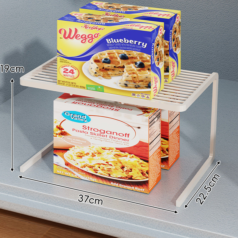 Kompakter dreistufiger slatted Metall Theken-Pantry-Organizer