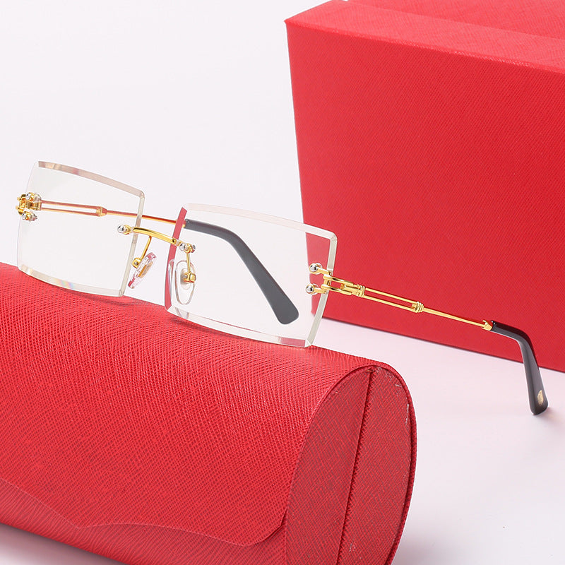 Damen stilvolle quadratische Sonnenbrille mit luxuriösen Metallakzenten Brehn