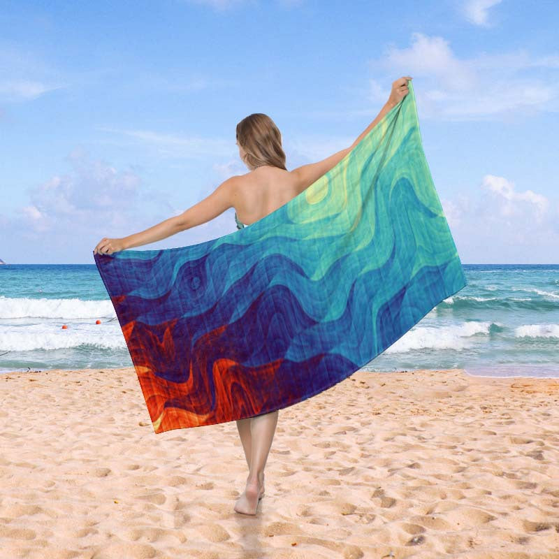 Strandtuch im kreativen Wellenmuster Brehn