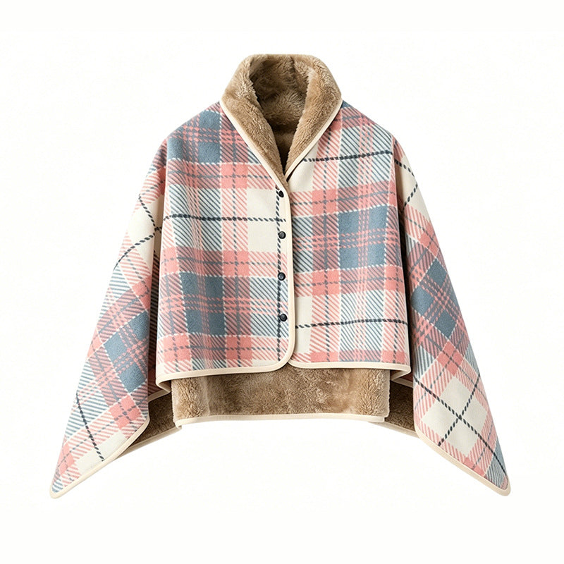 Damen elegante warmhaltende Poncho-Decke Brehn