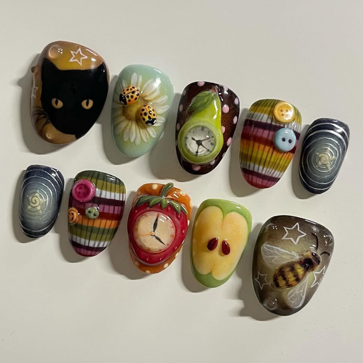 Künstlerisches Nagelschmuck Set Brehn