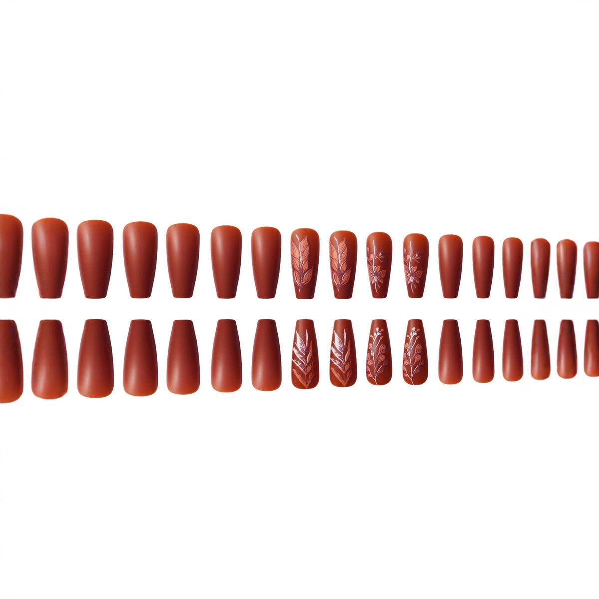 Künstlerische von der Natur inspirierte Nagelkunst Brehn