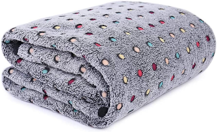 Damen Flauschige Kuscheldecke mit buntem Punktdesign Brehn