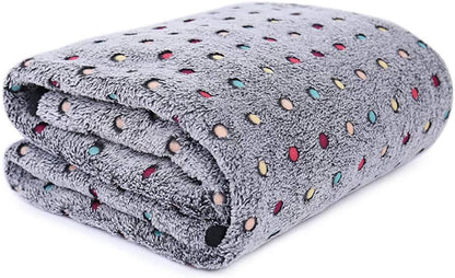 Damen Flauschige Kuscheldecke mit buntem Punktdesign Brehn