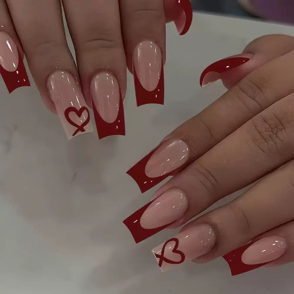 Künstlerisch Herz-inspiriertes Acryl-Nagelkunst-Enhancements Brehn