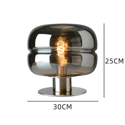 Moderne Tischlampe mit Kristallglas-Schirm