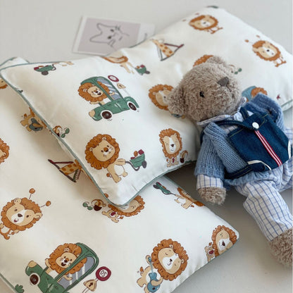 Babybettwäsche-Set aus Baumwoll-Musselin mit floralem & Tier-Print