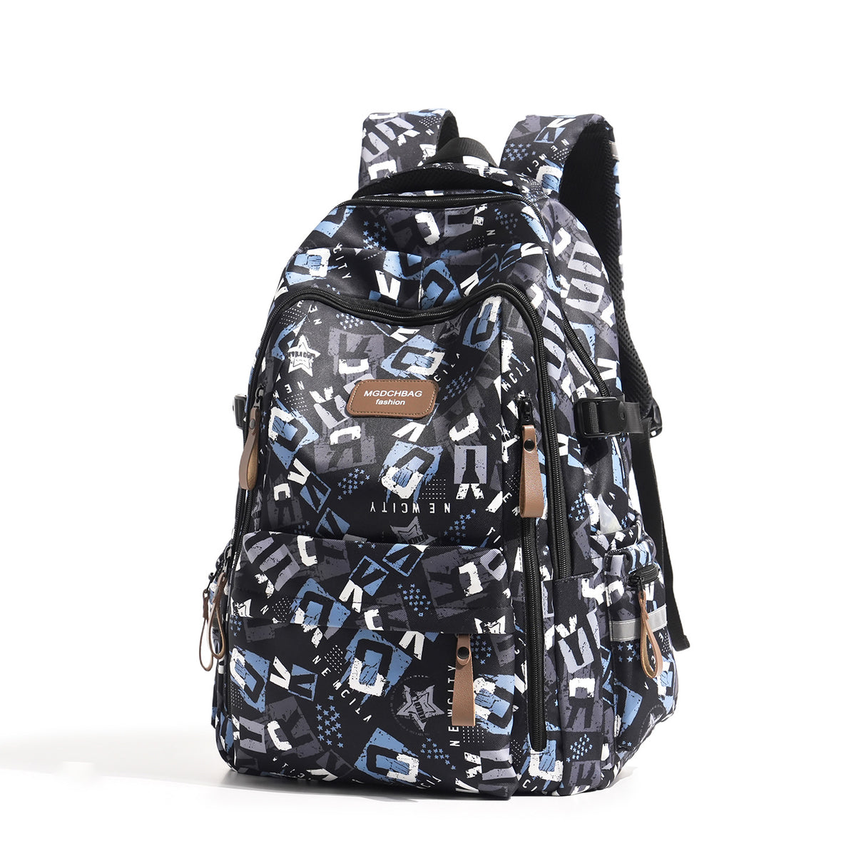 Stylischer Mehrfachfächer Grafikdruck Rucksack Brehn