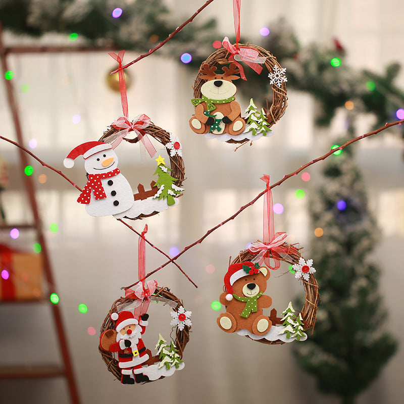 Dekorativer Weihnachtskranz mit Rentier-Motiv Brehn