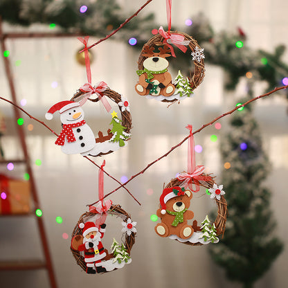 Dekorativer Weihnachtskranz mit Rentier-Motiv Brehn