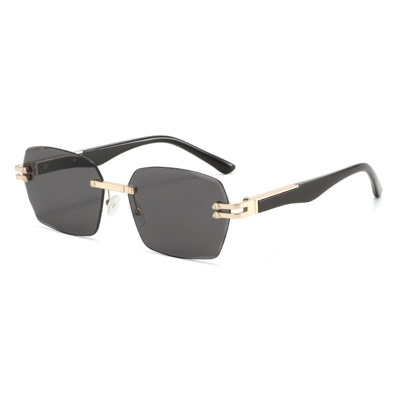 Herren elegante quadratische Sonnenbrille mit Holzarmen Brehn