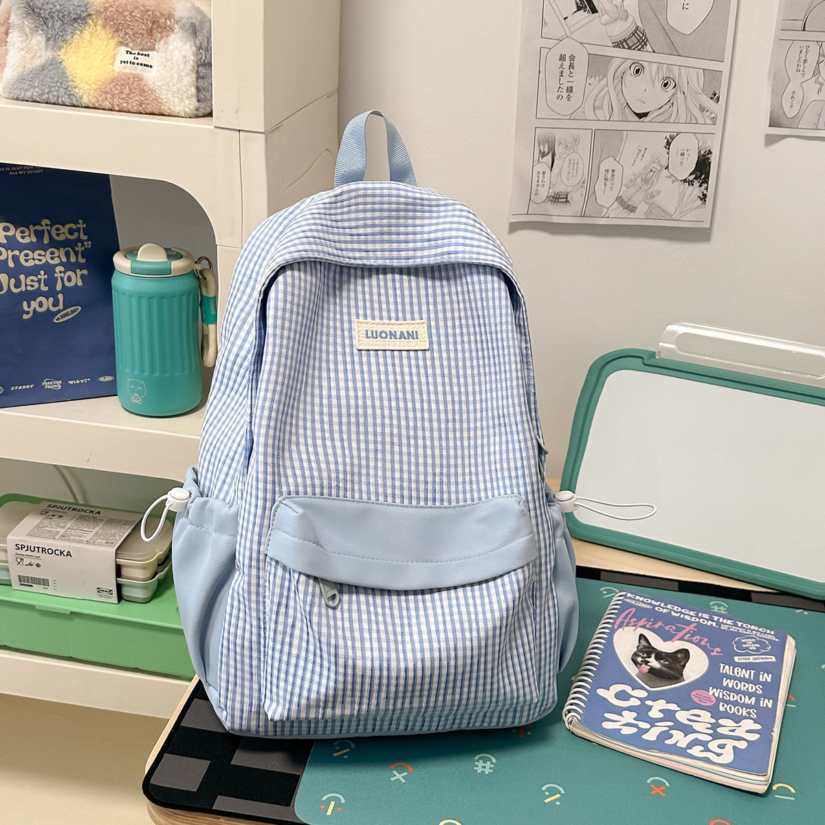 Stylische gestreifte Rucksack Brehn