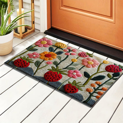 Bestickte florale Küchenmatte