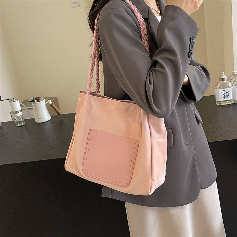 Modische geflochtene Griff Tote Bag Brehn