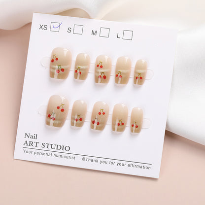 Kirschblüten Press-On Nagelset Brehn