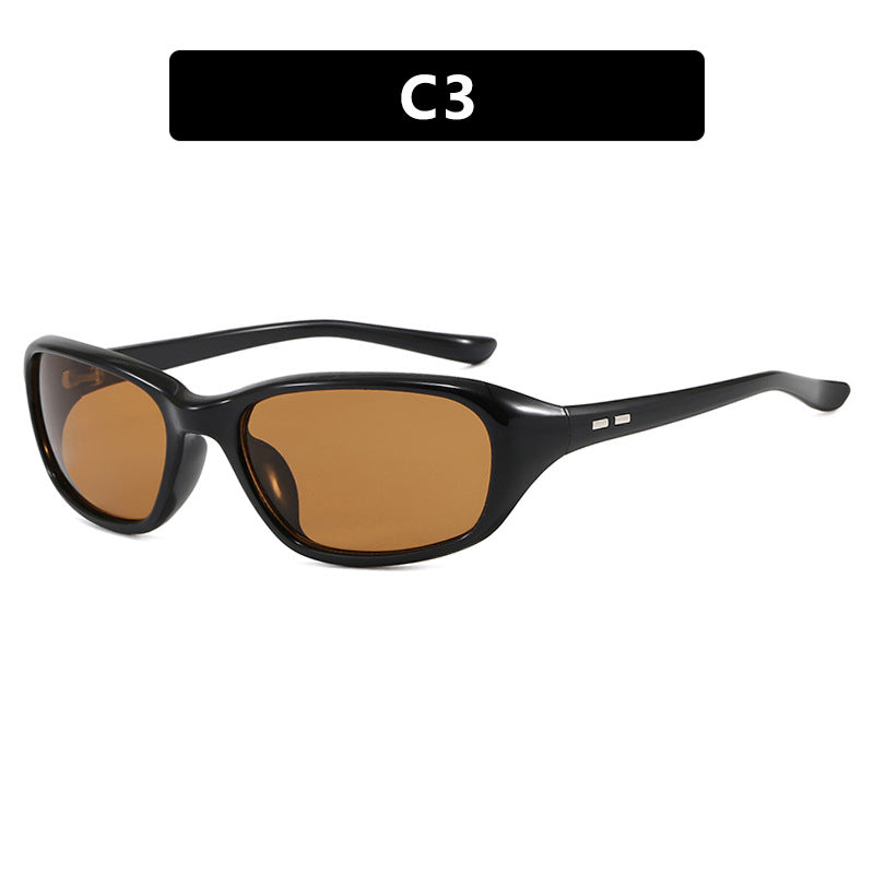 Damen sportliche Sonnenbrille mit breitem, ergonomischem Rahmen Brehn