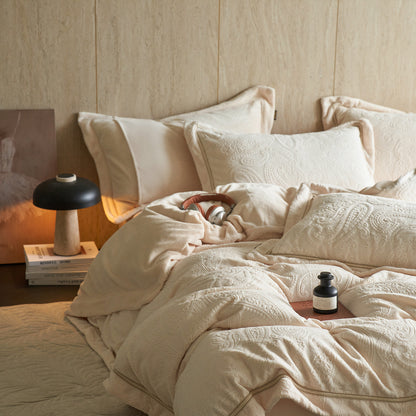 Gestepptes Paisley-Bettwäsche-Set aus Baumwollsatin mit Soft‑Touch‑Finish