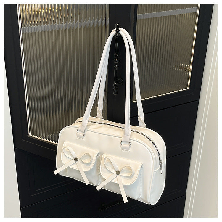 Stilvolle multifunktionale Handtasche mit Schleifendetail Brehn
