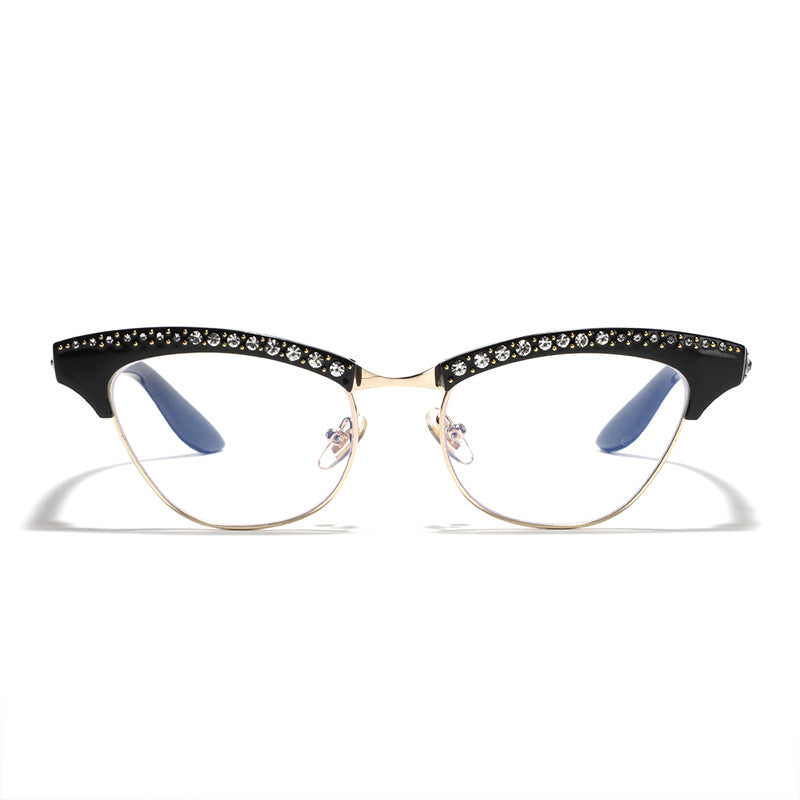 Damen Katzenaugen Brille mit eleganten Glitzerdetails Brehn