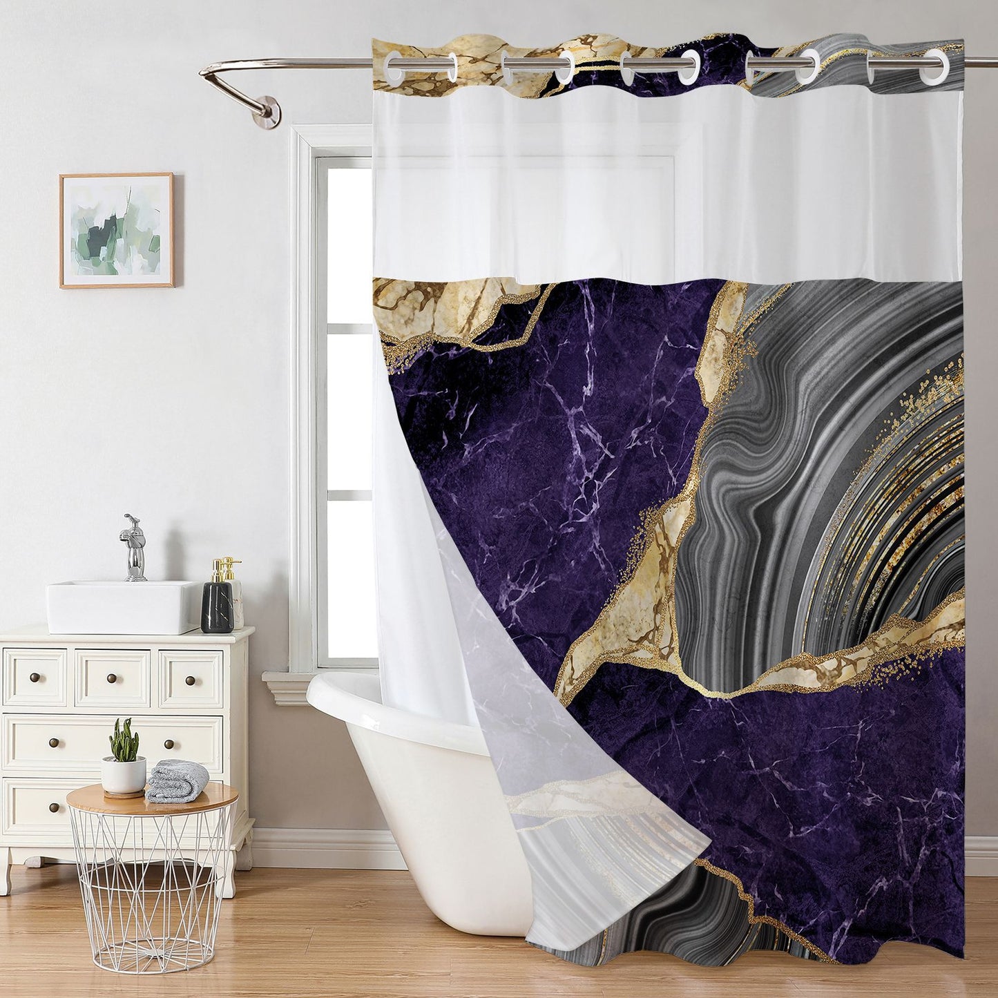 Elegante Marmor Design Duschvorhang Brehn