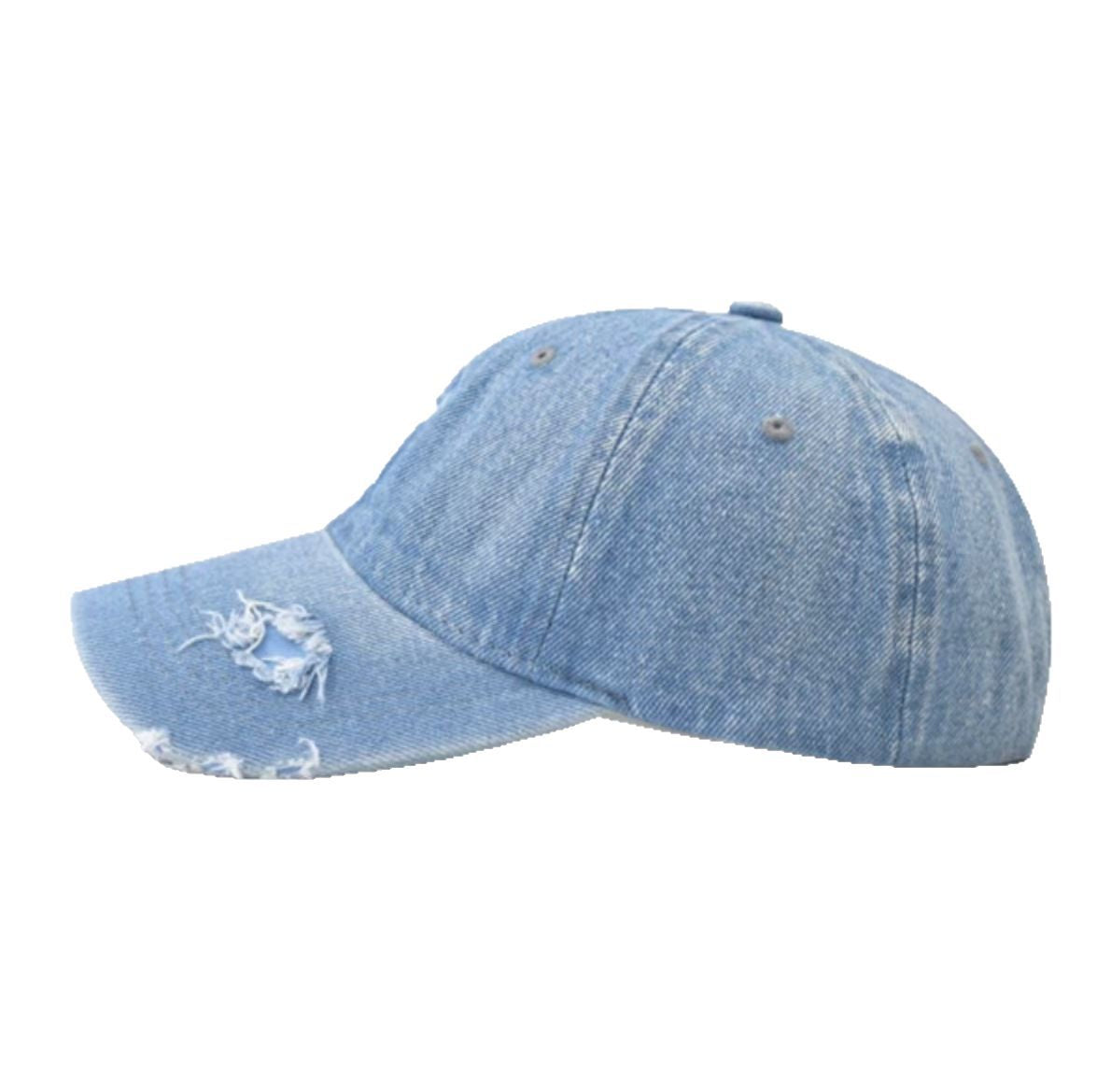 Damen Distressed Denim Baseball Cap Brehn 1784188163
