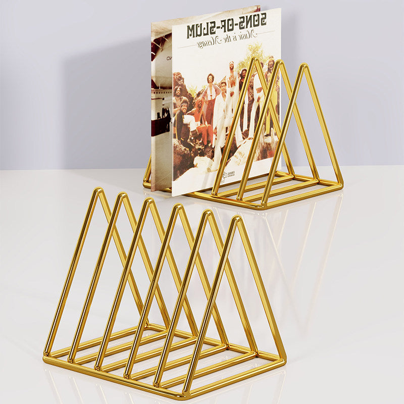 Dreieckiger Metalldraht Schallplatten- & Buchorganisator Rack