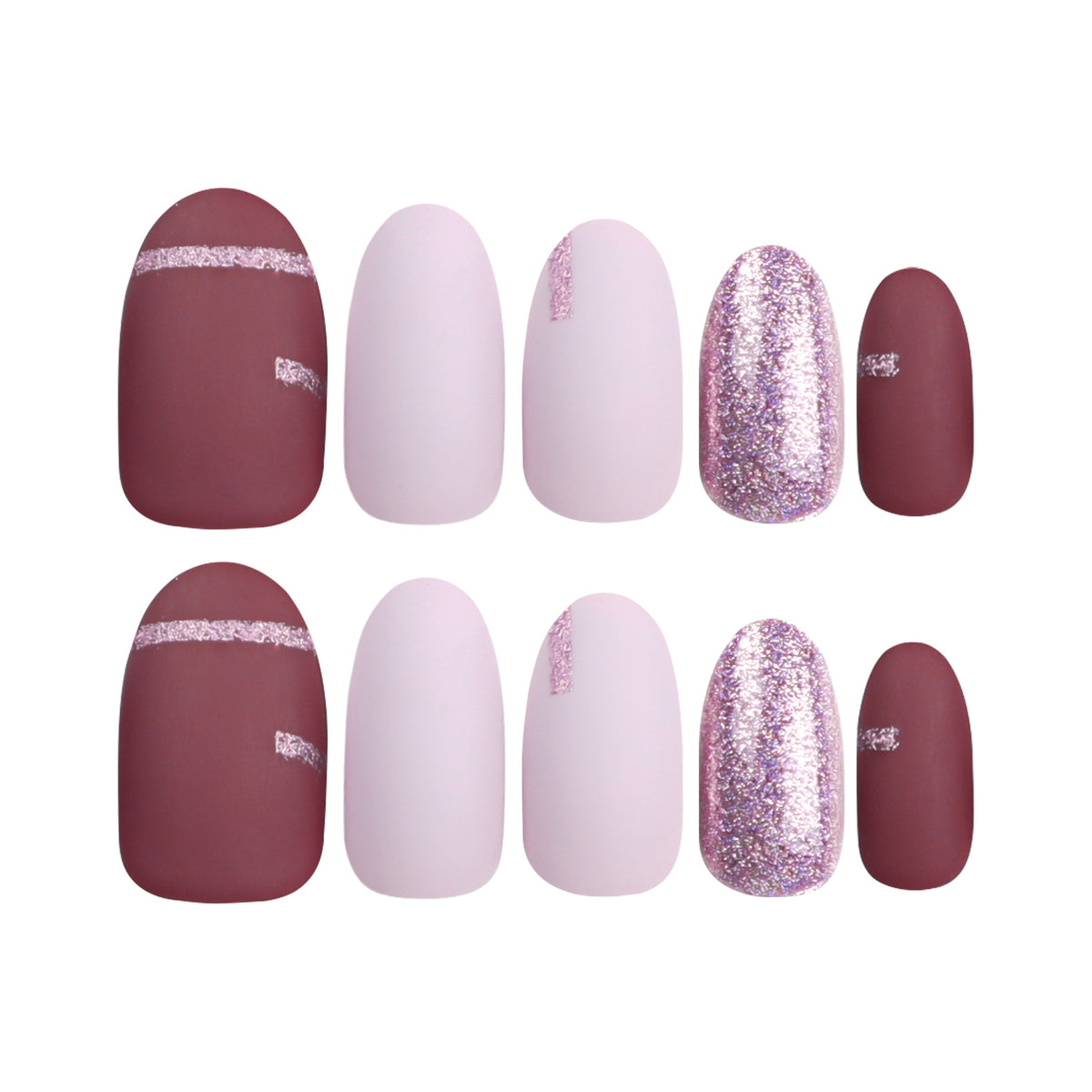 Elegante Nagelkunst mit Glitzer- und Matt-Effekten Brehn