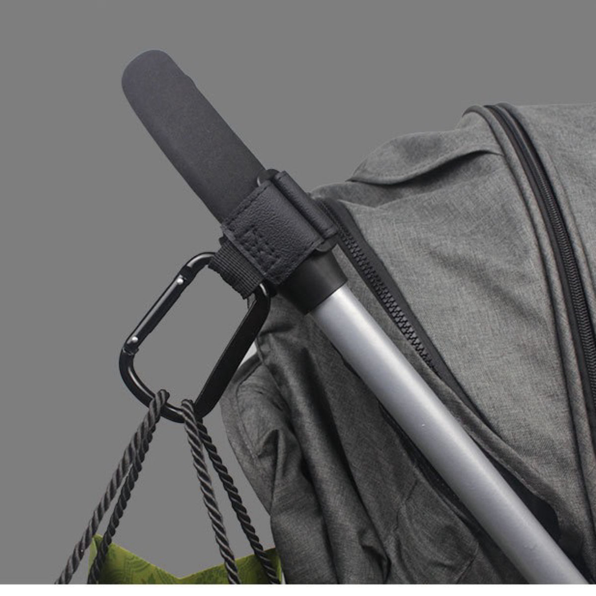 Robuster Leder-Schlaufe Kinderwagen und Tasche Karabinerhaken