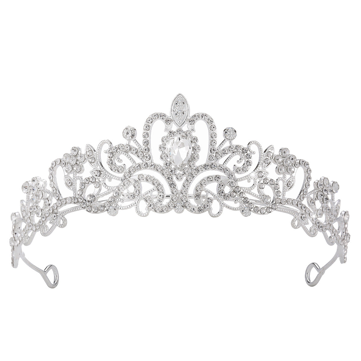 Damen Funkelnde Kristall-Tiara mit filigranem Design Brehn