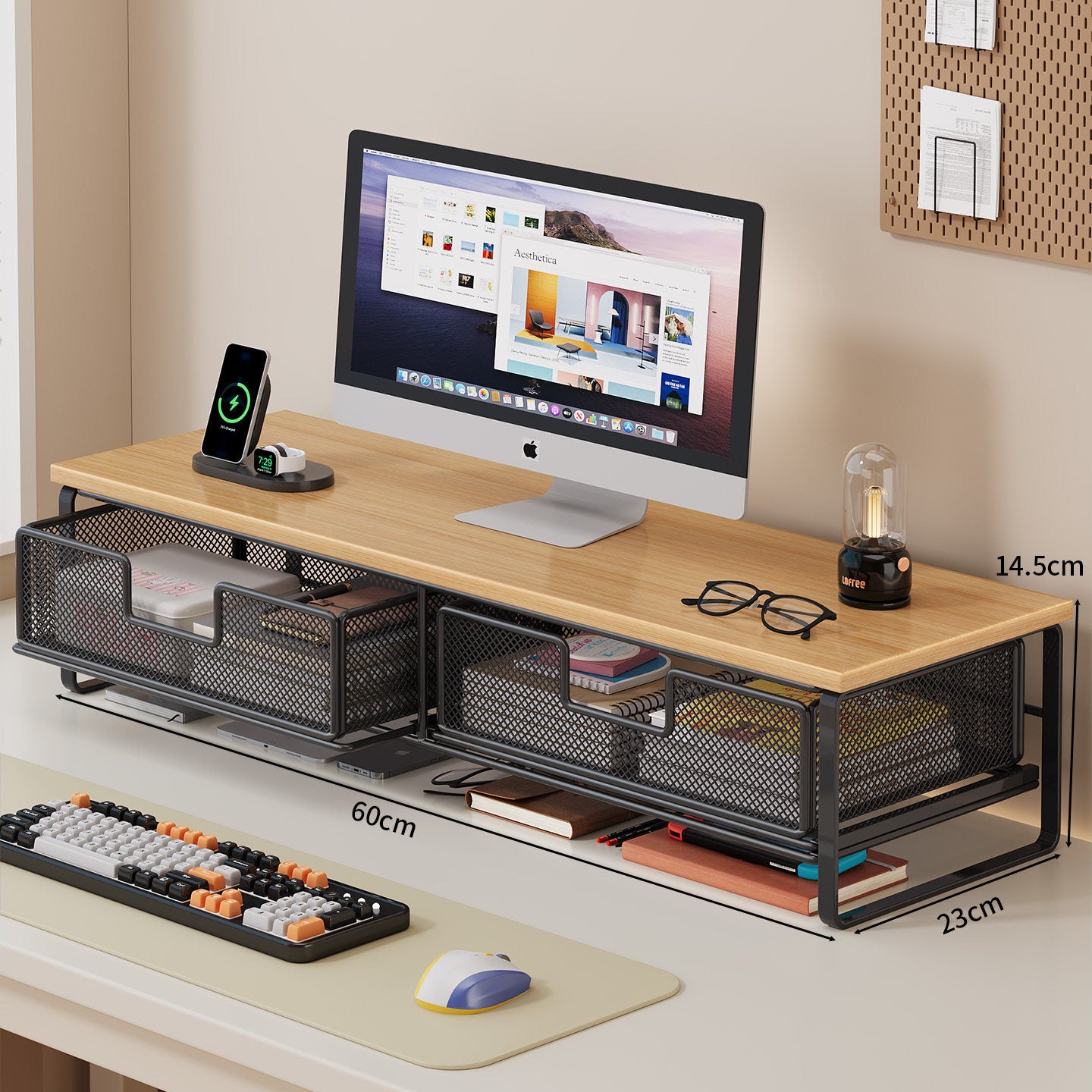 Multi-Funktions-Schreibtisch-Organizer mit Mesh-Speicherboxen Brehn