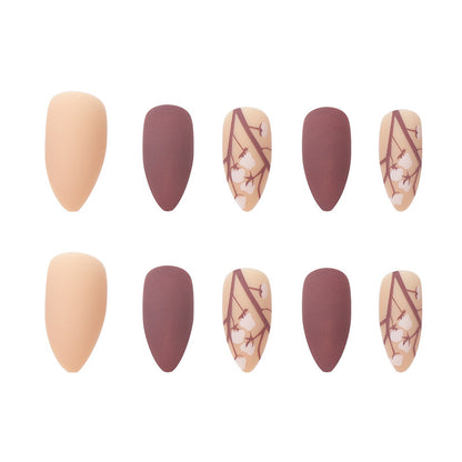 Stylische matte Stiletto Press-On Nägel Brehn