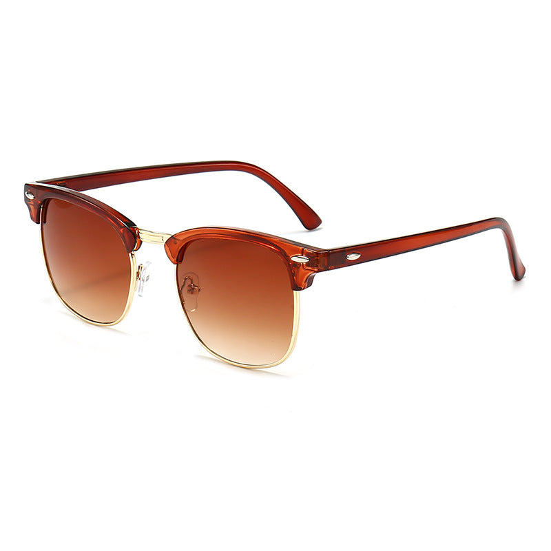 Damen modische Retro-Sonnenbrille mit metallischem Rahmen Brehn