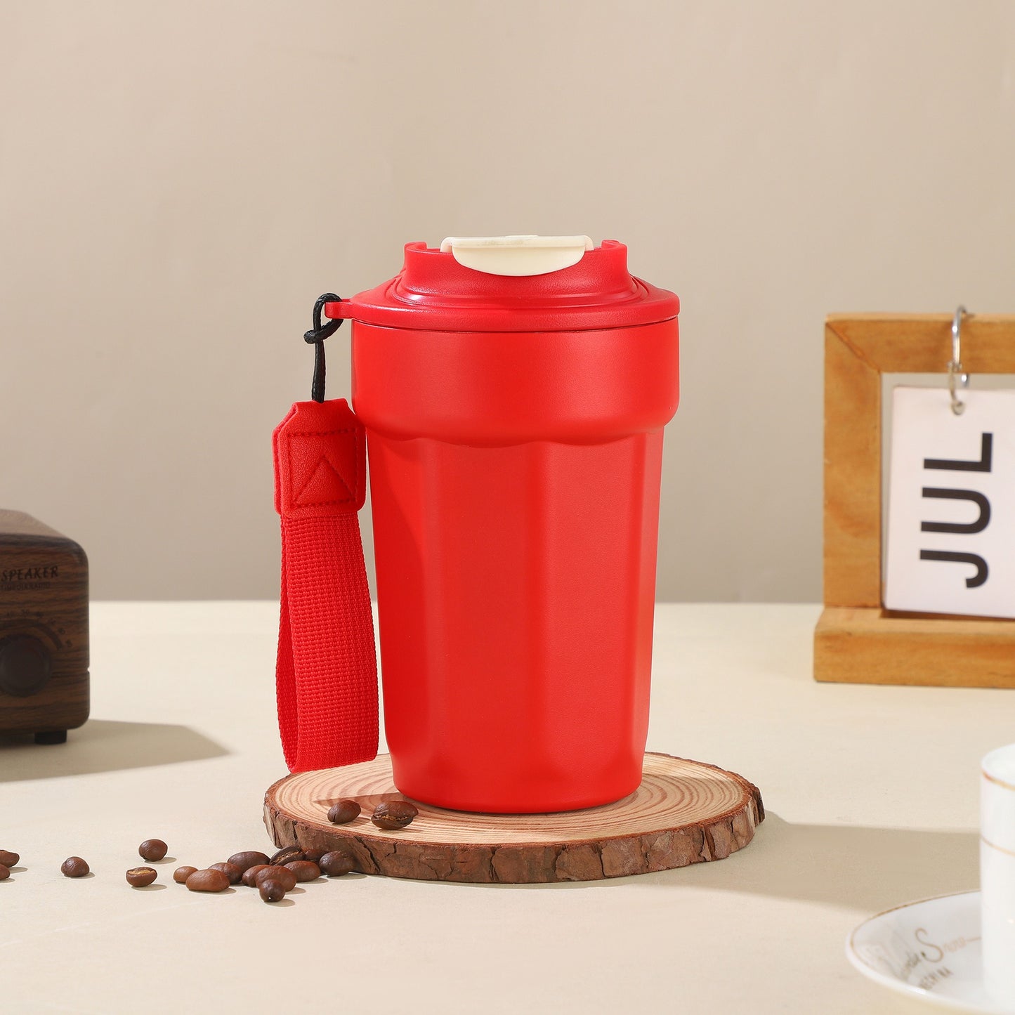 Damen Isolierbecher mit griffigem Tragegurt Brehn