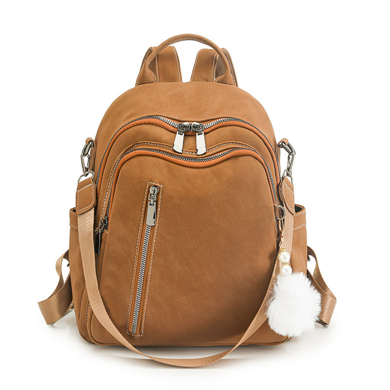 Stilvoller Multi-Taschen Kunstleder Rucksack Brehn
