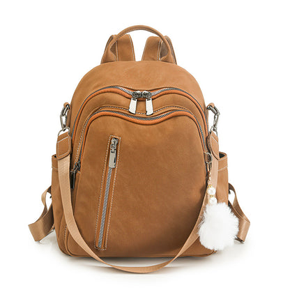 Stilvoller Multi-Taschen Kunstleder Rucksack Brehn