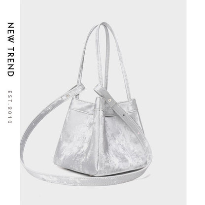 Samt Drawstring Eimer Tasche mit verstellbarem Riemen